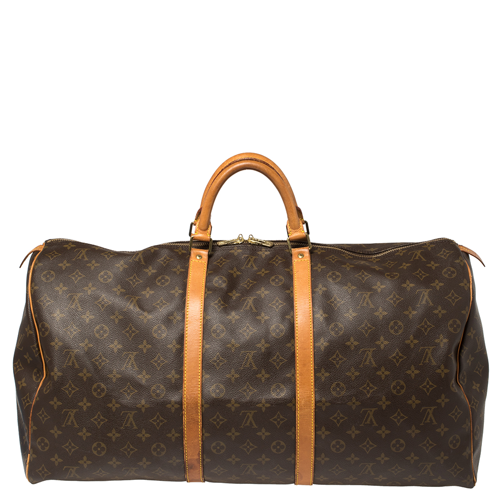 Pre Owned Louis Vuitton Monogram Canvas Keepall 60 Bag