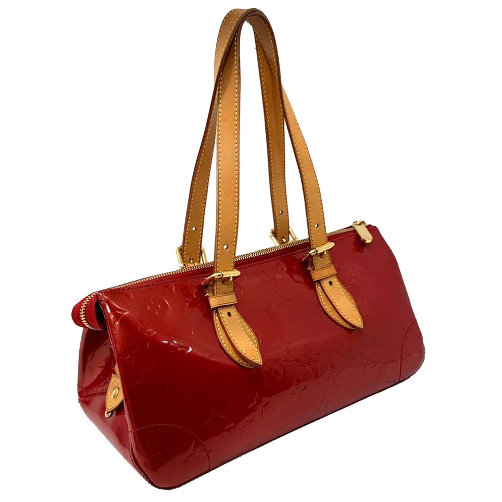 

Louis Vuitton Red Monogram Vernis Rosewood Avenue Bag