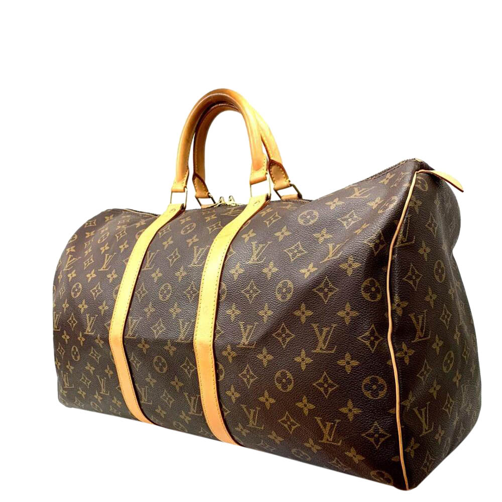 

Louis Vuitton Brown Monogram Canvas Keepall 50 Boston Bag