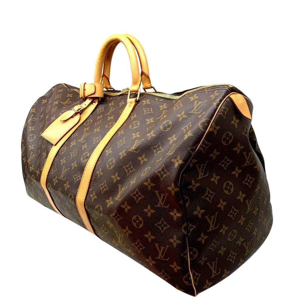 

Louis Vuitton Brown Monogram Canvas Keepall 55 Boston Bag