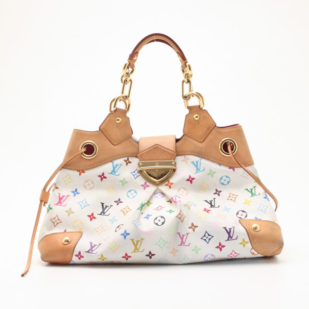 Pre Owned Louis Vuitton White Mulicolore Ursula Bag