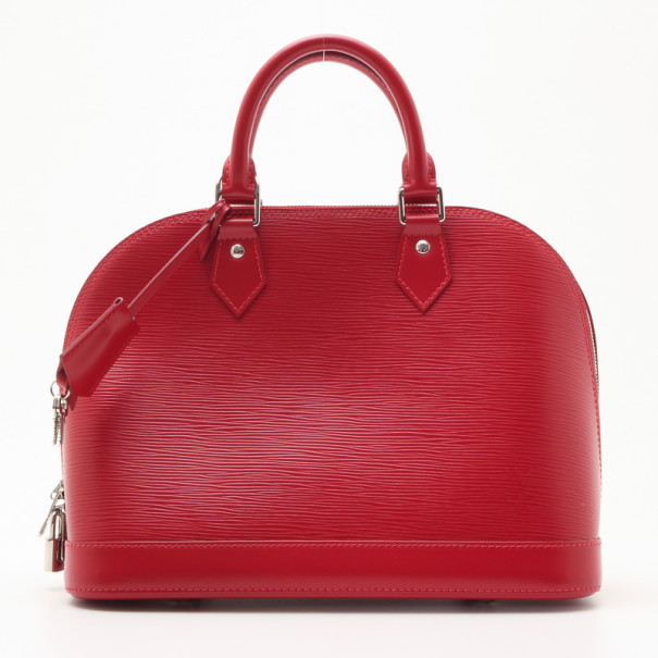 Pre Owned Louis Vuitton Red Electric Epi Leather Alma PM