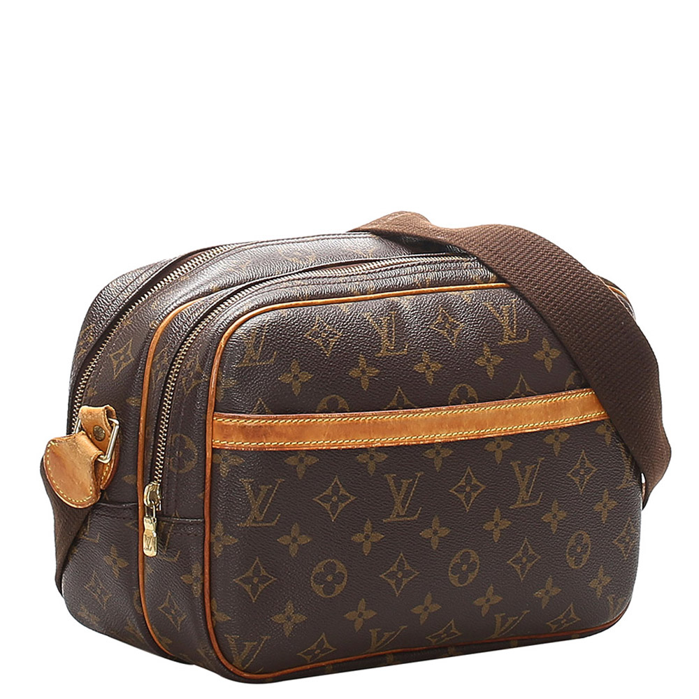 

Louis Vuitton Monogram Canvas Reporter PM Bag, Brown
