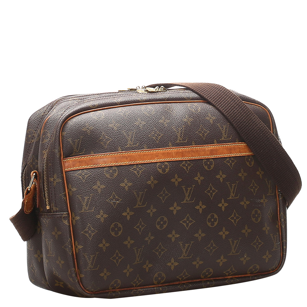 

Louis Vuitton Monogram Canvas Reporter GM Bag, Brown