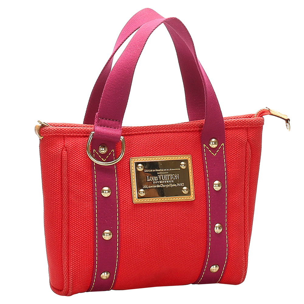 

Louis Vuitton Red Leather Antigua Cabas PM Bag, Purple