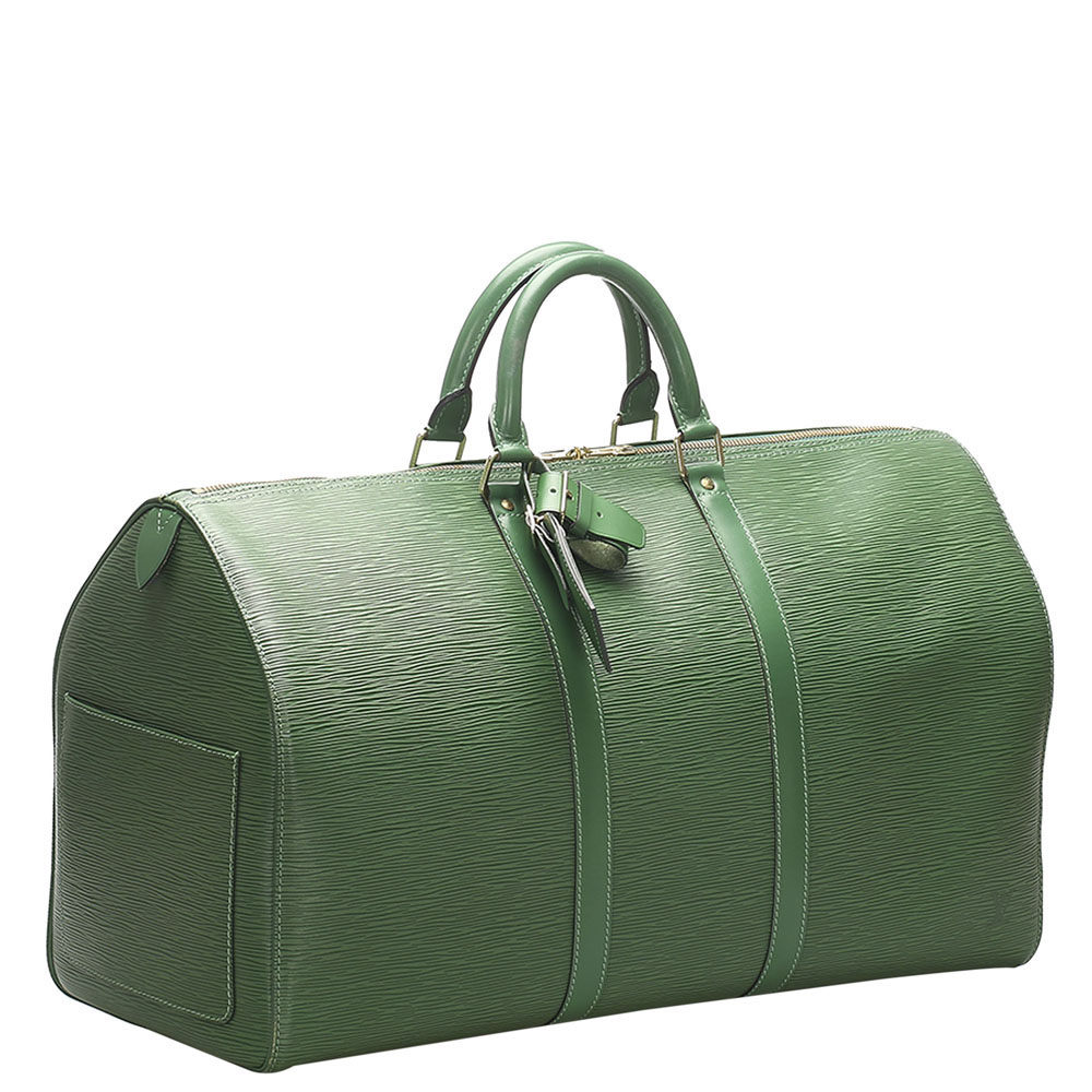 

Louis Vuitton Green Epi Leather Keepall 55 Bag