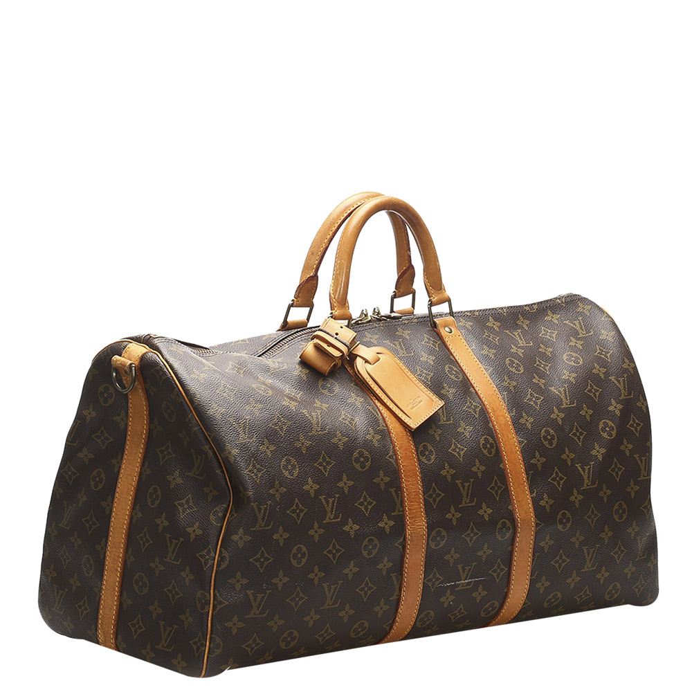 

Louis Vuitton Brown Monogram Canvas Keepall Bandouliere 55 Bag