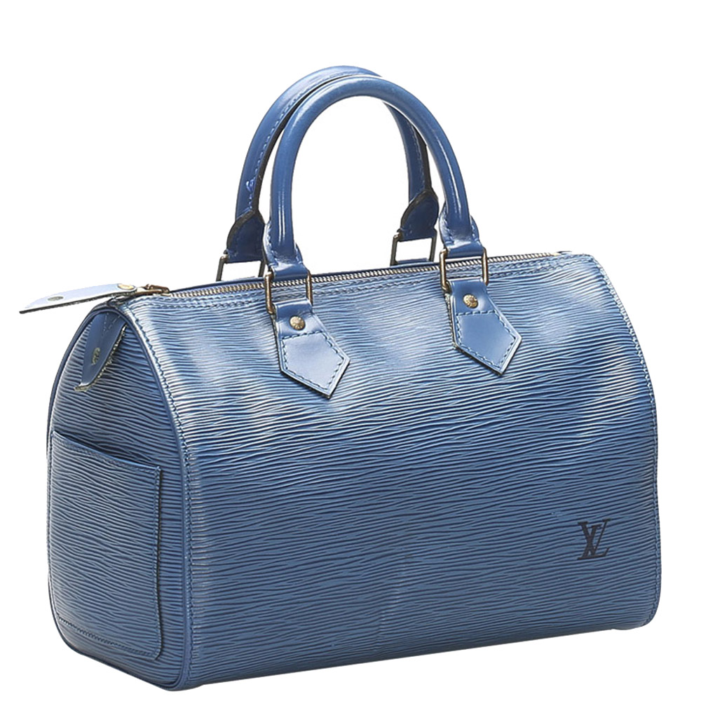 

Louis Vuitton Blue Epi Leather Speedy 30 Bag