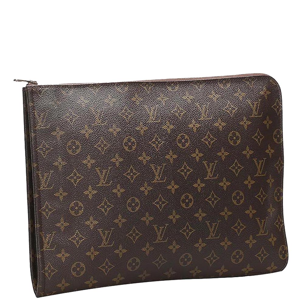 

Louis Vuitton Brown Monogram Canvas Poche Documents Portfolio Clutch Bag