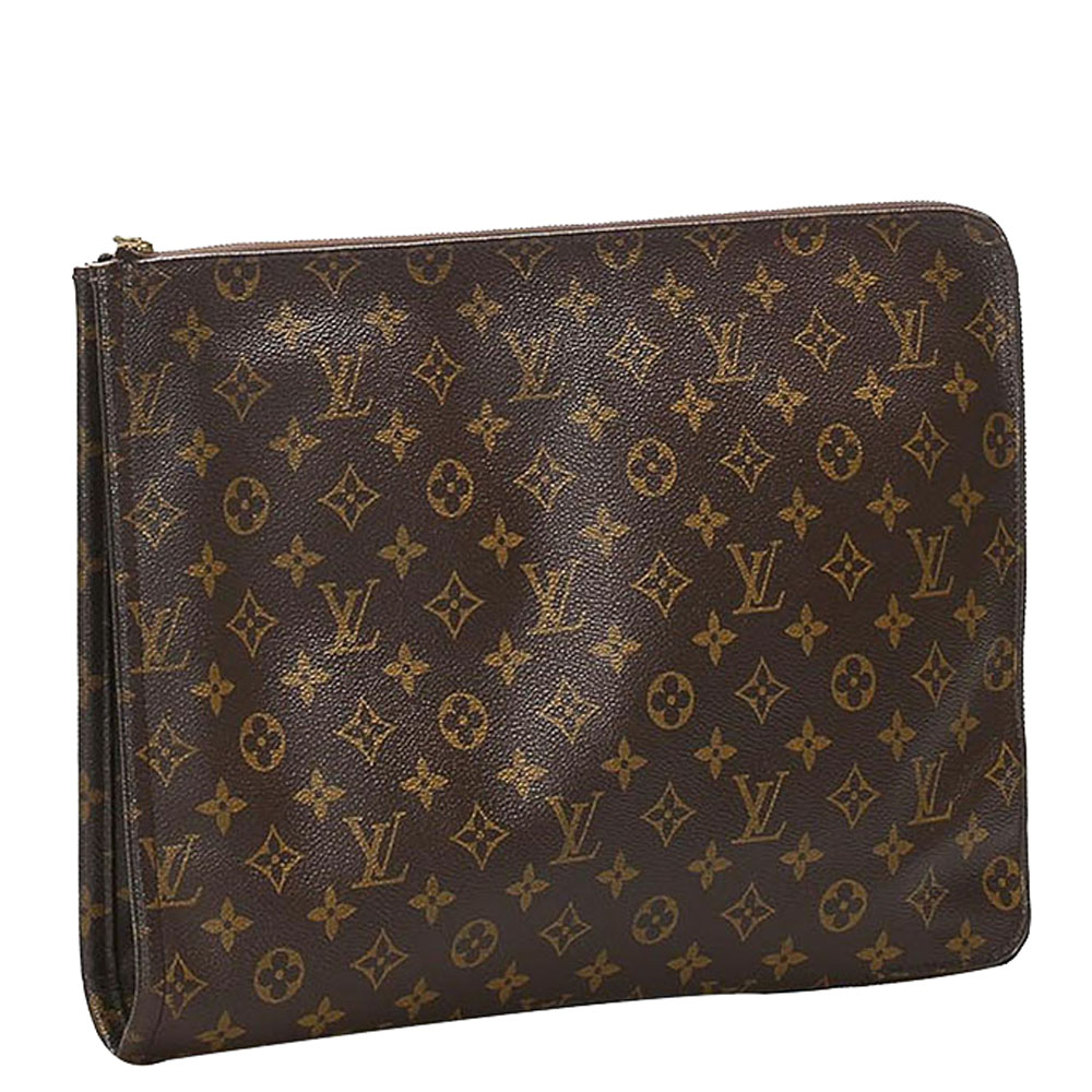 

Louis Vuitton Brown Monogram Canvas Poche Documents Portfolio Clutch Bag