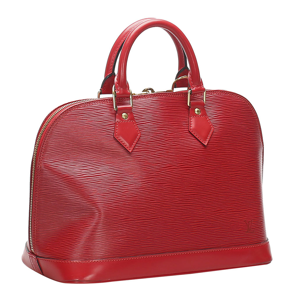 

Louis Vuitton Red Epi Leather Alma PM Bag
