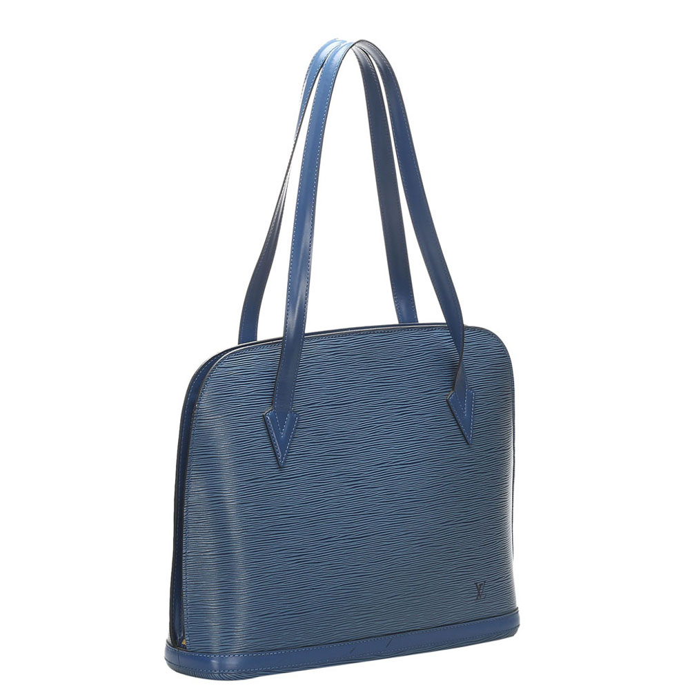 

Louis Vuitton Blue Epi Leather Lussac Bag