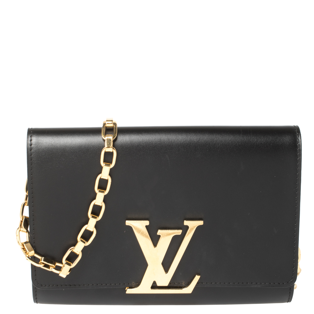 Louis Vuitton Black Leather Chain Louise GM Bag Louis Vuitton | The ...