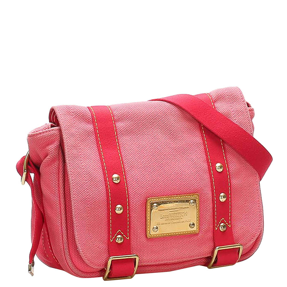 

Louis Vuitton Pink/Red Canvas Antigua Besace Messenger Bag