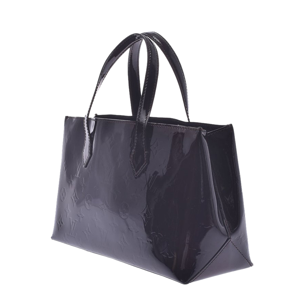 

Louis Vuitton Black Monogram Vernis Wilshire PM Bag