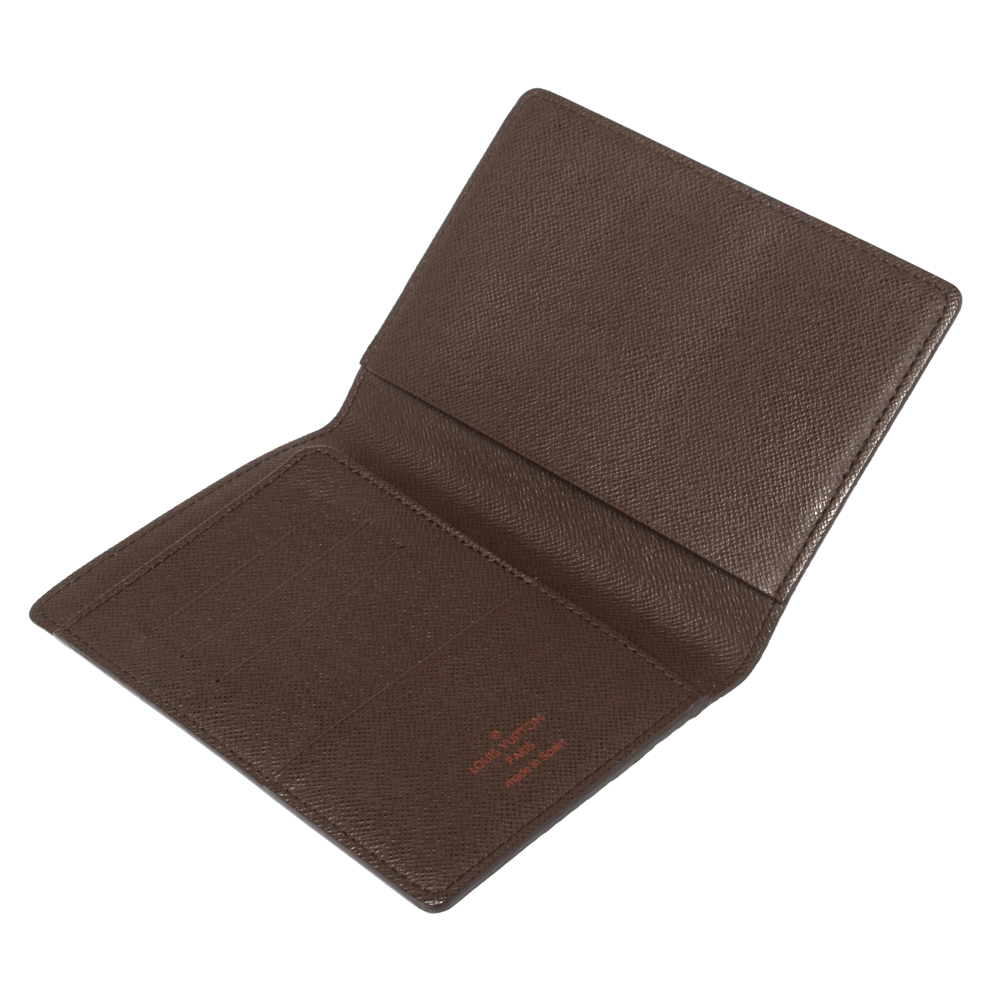 

Louis Vuitton Damier Ebene Canvas Passport Holder, Brown