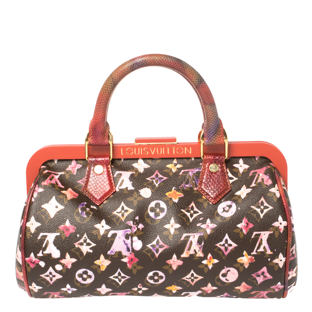 Louis Vuitton Monogram Watercolor Canvas and Karung Limited Edition  Aquarelle Papillon Frame Bag Louis Vuitton