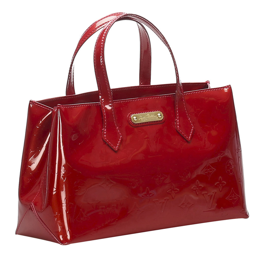 

Louis Vuitton Red Monogram Vernis Wilshire PM Bag