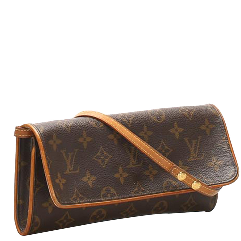 

Louis Vuitton Brown Monogram Canvas Pochette Twin GM Bag