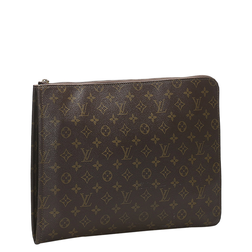 

Louis Vuitton Brown Monogram Canvas Poche Documents Portfolio Clutch Bag