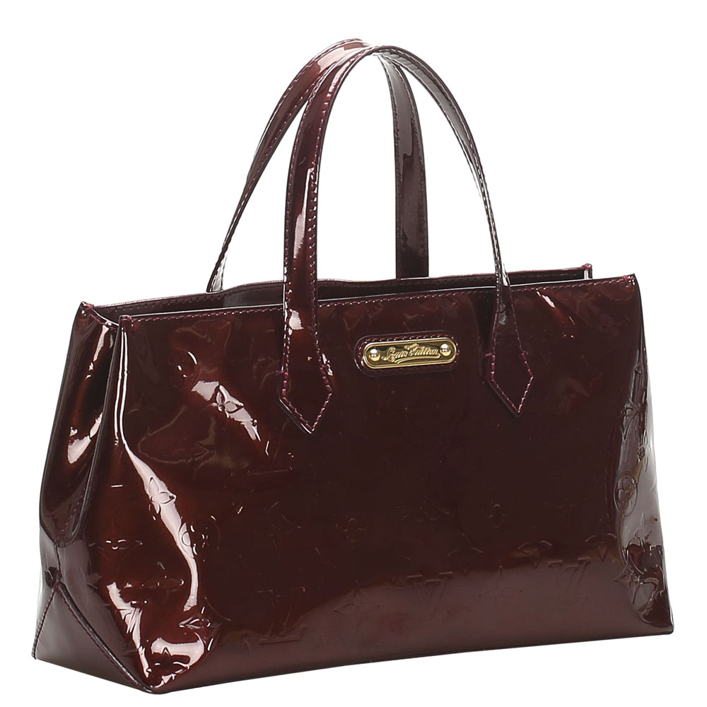 

Louis Vuitton Brown Monogram Vernis Wilshire PM Bag