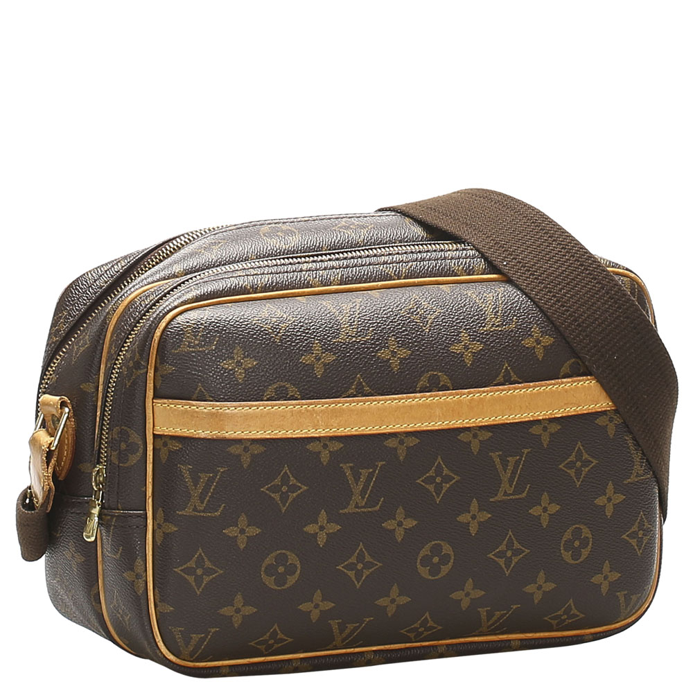 

Louis Vuitton Monogram Canvas Reporter PM Bag, Brown