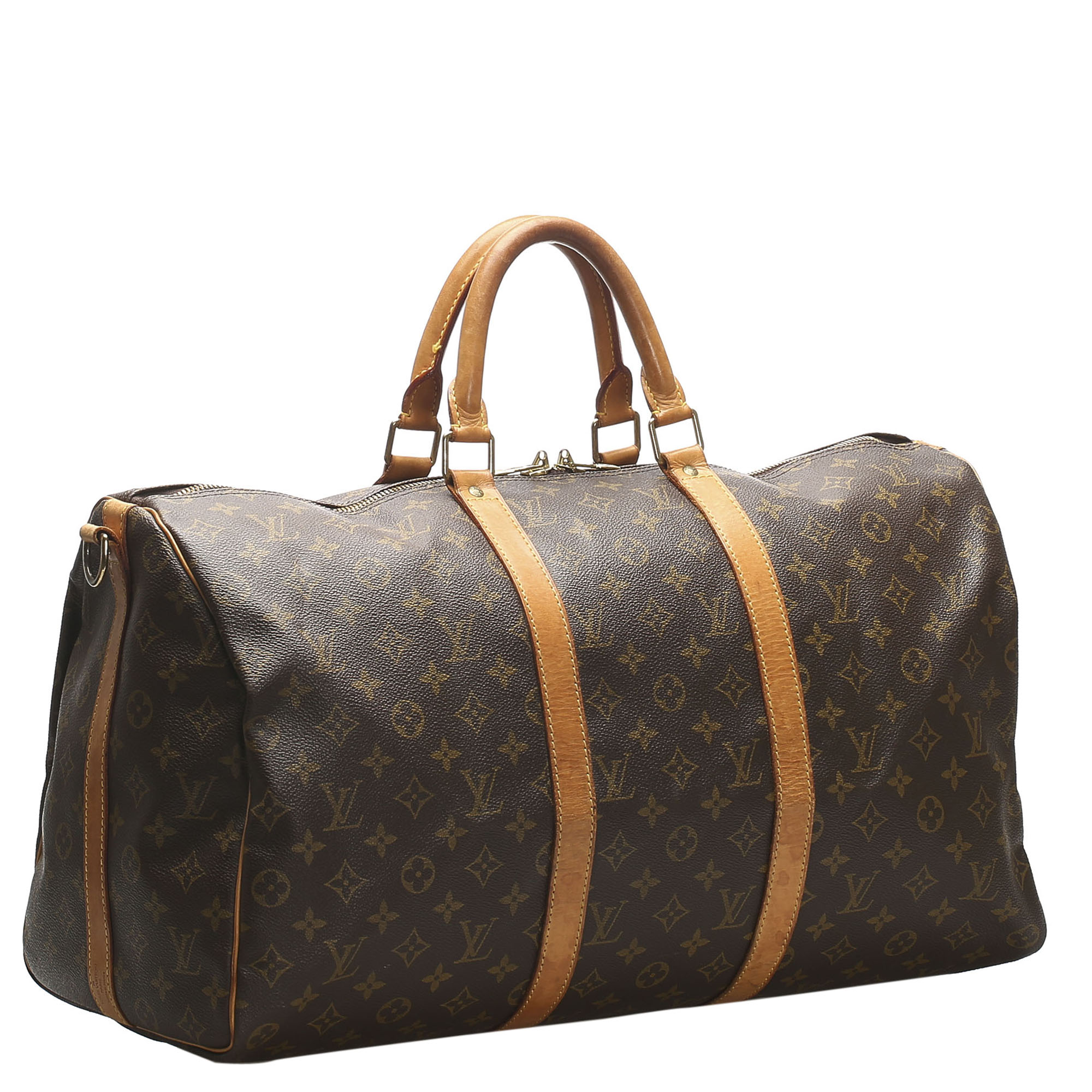 

Louis Vuitton Monogram Canvas Keepall Bandouliere 50 Bag, Brown