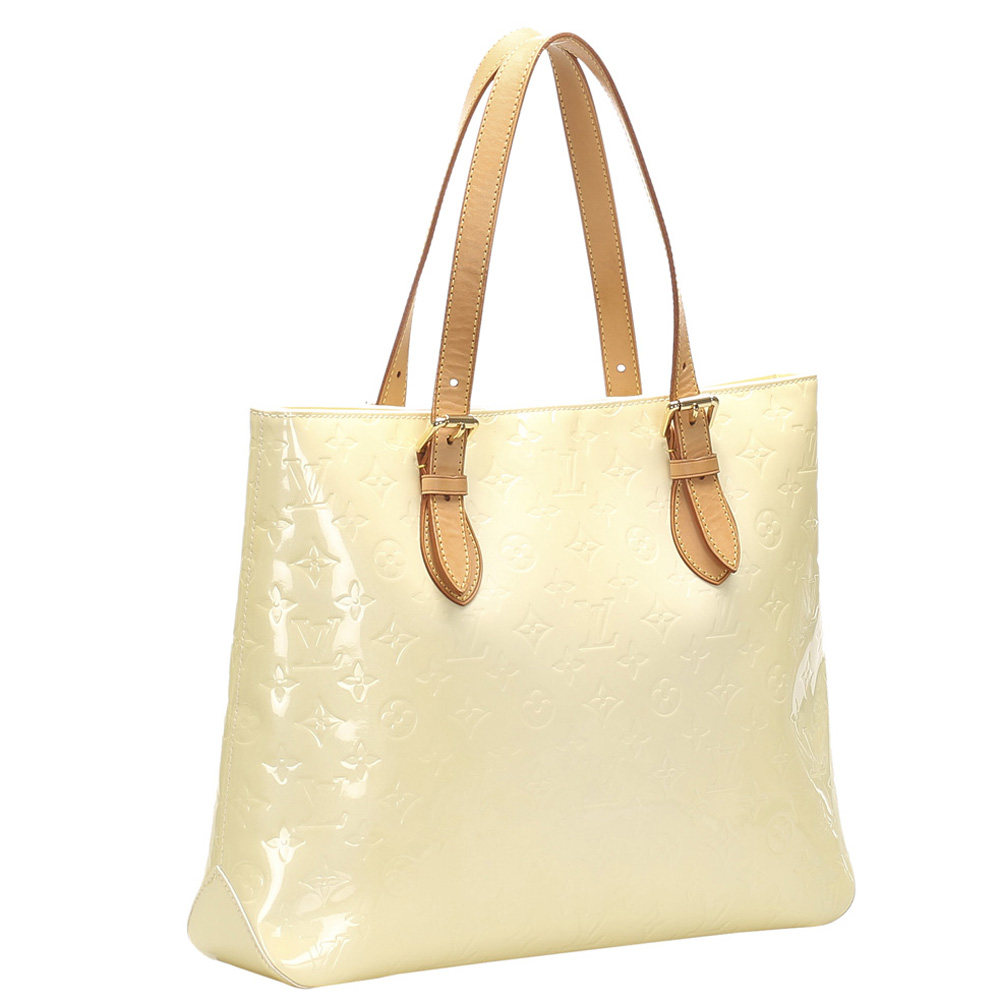 

Louis Vuitton Cream Monogram Vernis Brentwood Bag