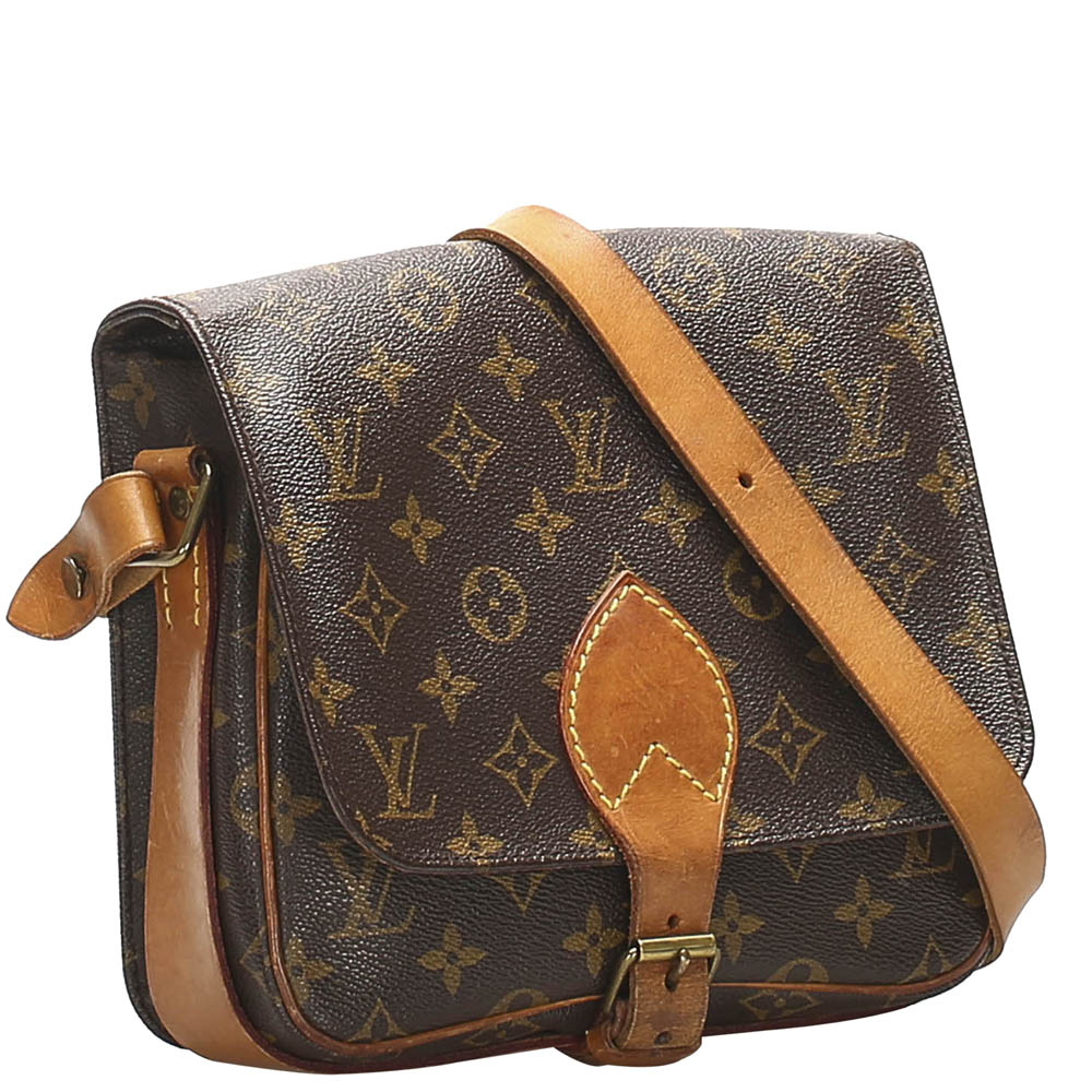 

Louis Vuitton Brown Monogram Canvas Cartouchiere MM Bag