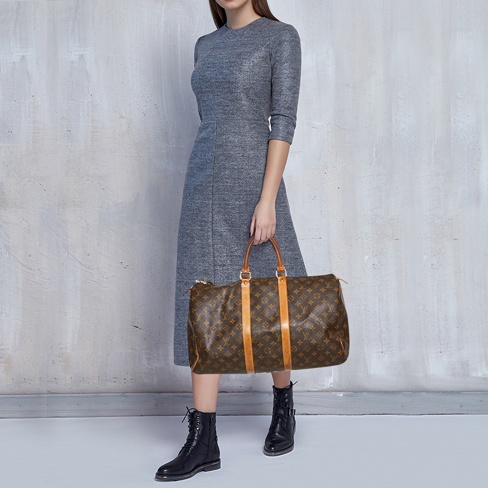 

Louis Vuitton Monogram Canvas Keepall 45 Bag, Brown