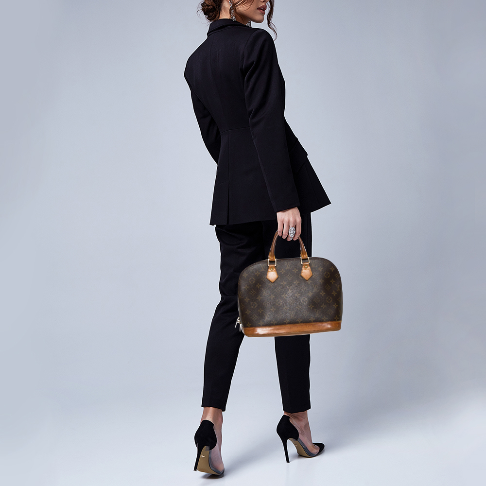 

Louis Vuitton Monogram Canvas Alma PM Bag, Brown
