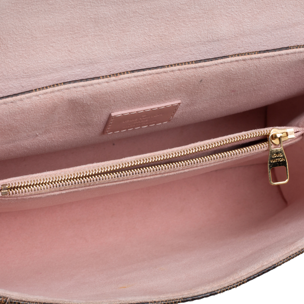 Louis Vuitton Caissa pink interior Damier ebene Cloth ref.321569 - Joli  Closet