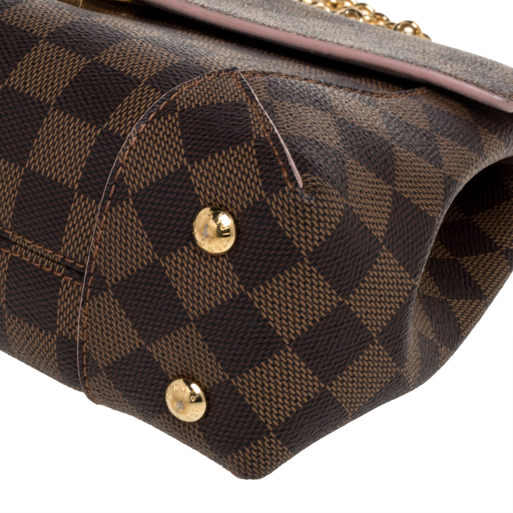 Replica Louis Vuitton N41596 Caissa Clutch Shoulder Bag Damier Ebene Canvas  For Sale