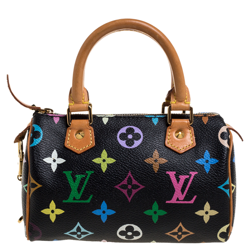 Louis Vuitton Black Multicolore Monogram HL Speedy Bag