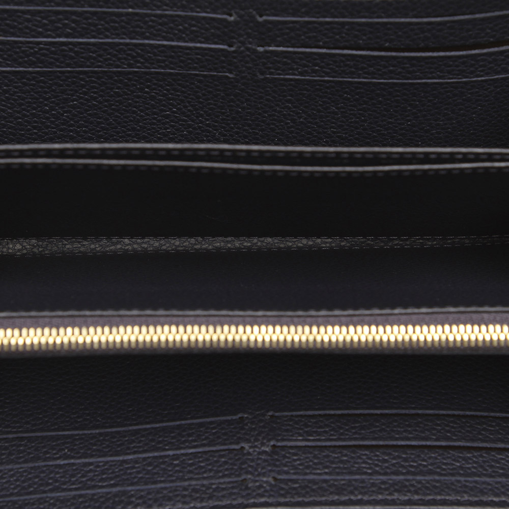 

Louis Vuitton Black Monogram Empreinte Leather Zippy Long Wallet