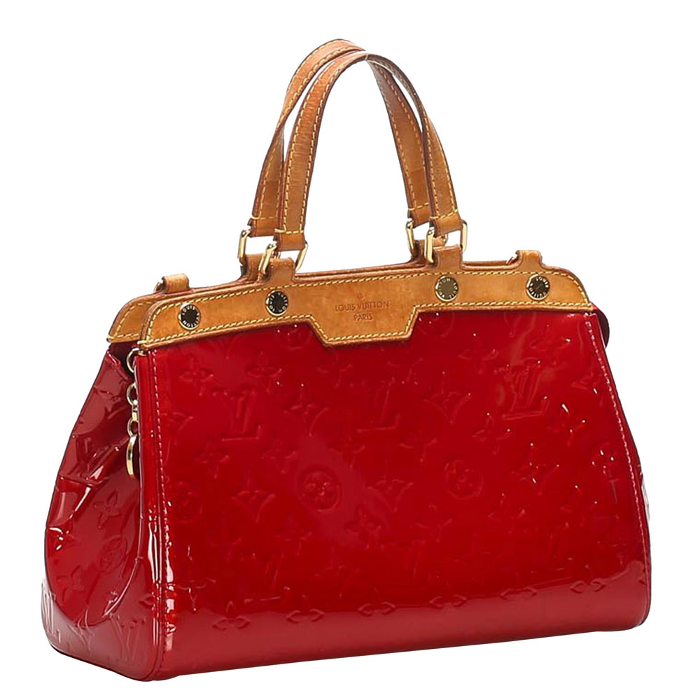 

Louis Vuitton Red Monogram Vernis Brea PM Bag