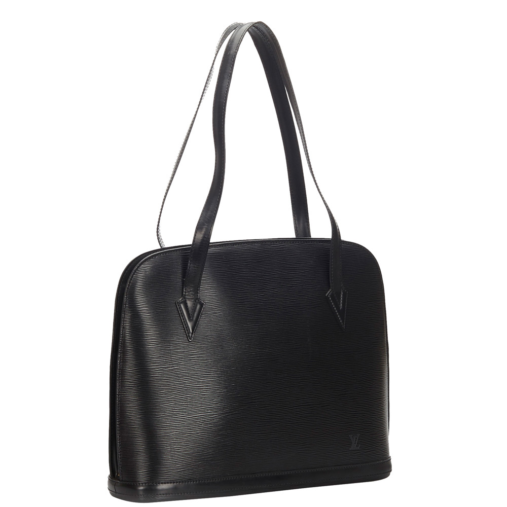 

Louis Vuitton Black Epi Leather Lussac Tote Bag