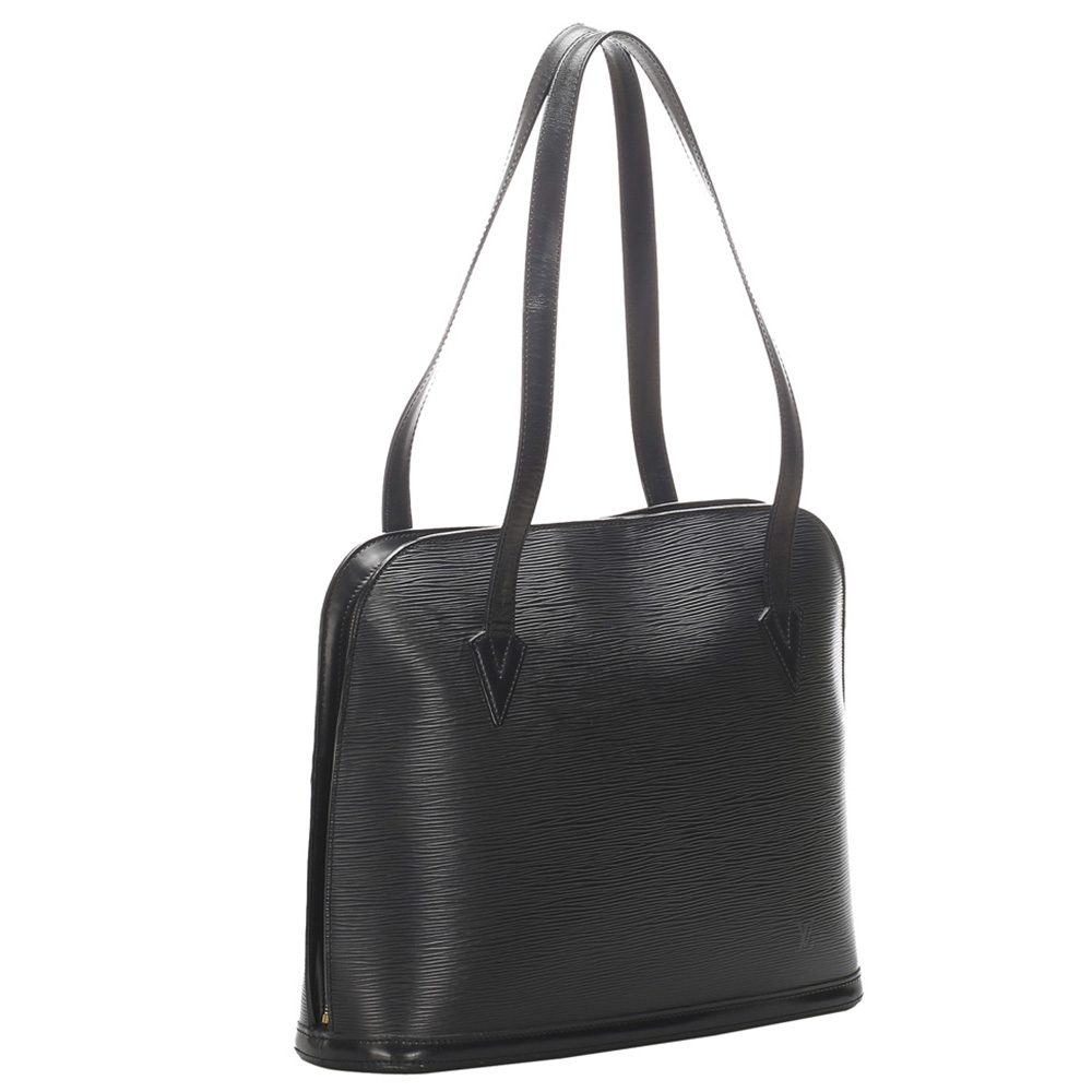 

Louis Vuitton Black Epi Leather Lussac Tote Bag