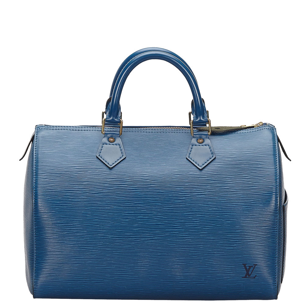 مملوكة مسبقًا Louis Vuitton Blue Epi Leather Speedy 30 Bag