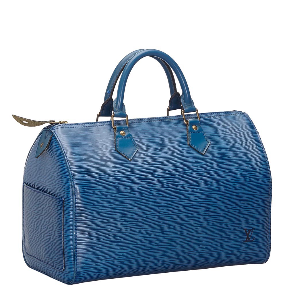 

Louis Vuitton Blue Epi Leather Speedy 30 Bag