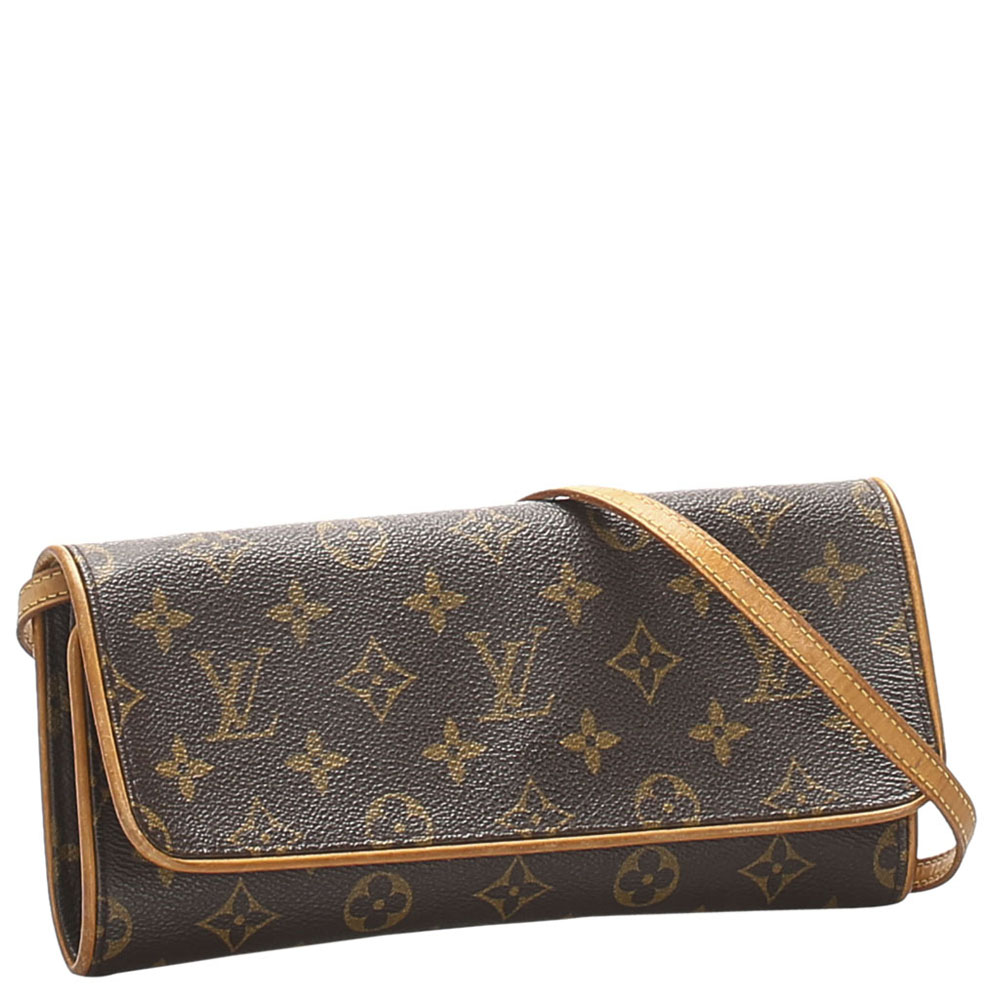 

Louis Vuitton Brown Monogram Canvas Pochette Twin GM Bag