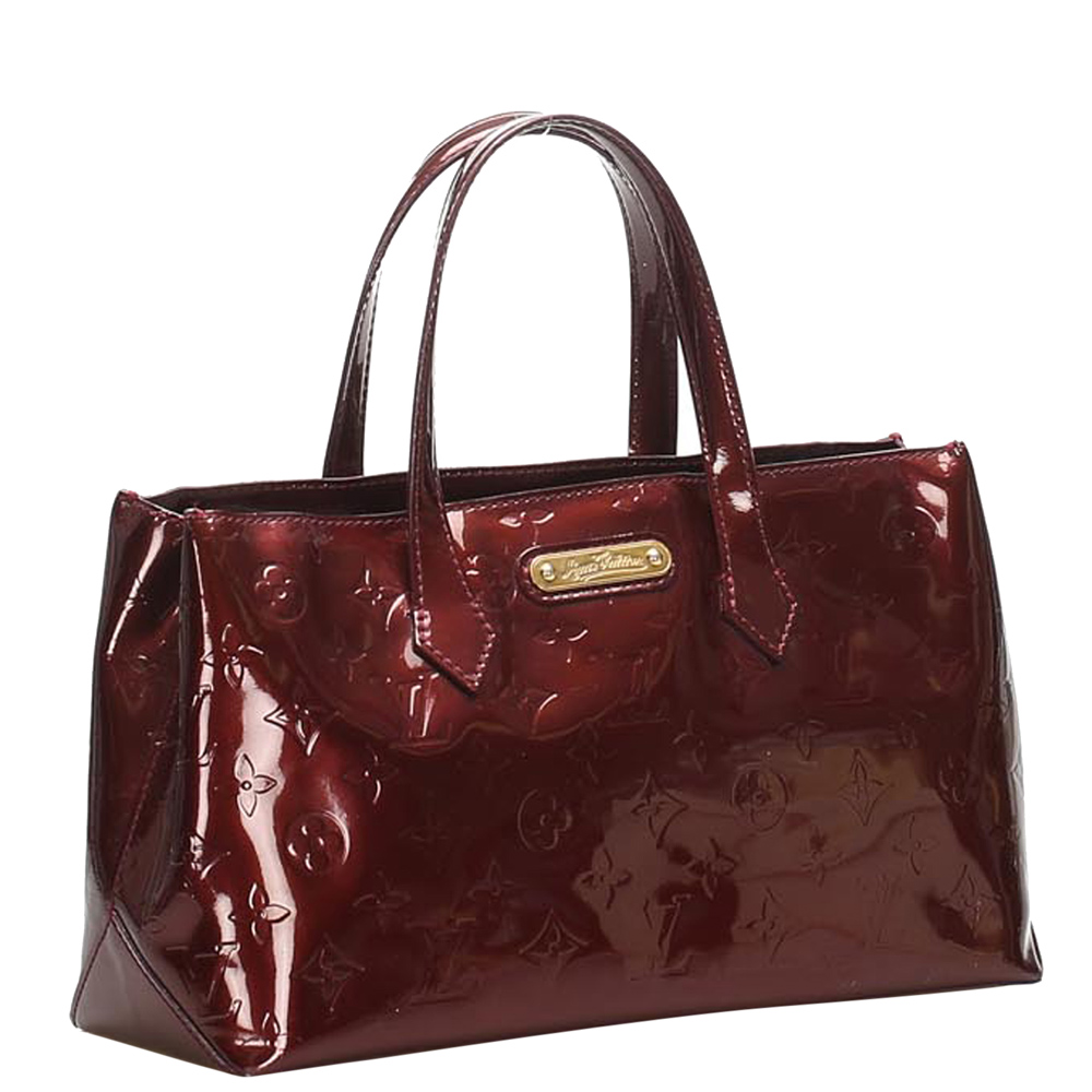 

Louis Vuitton Red Monogram Vernis Wilshire PM Bag