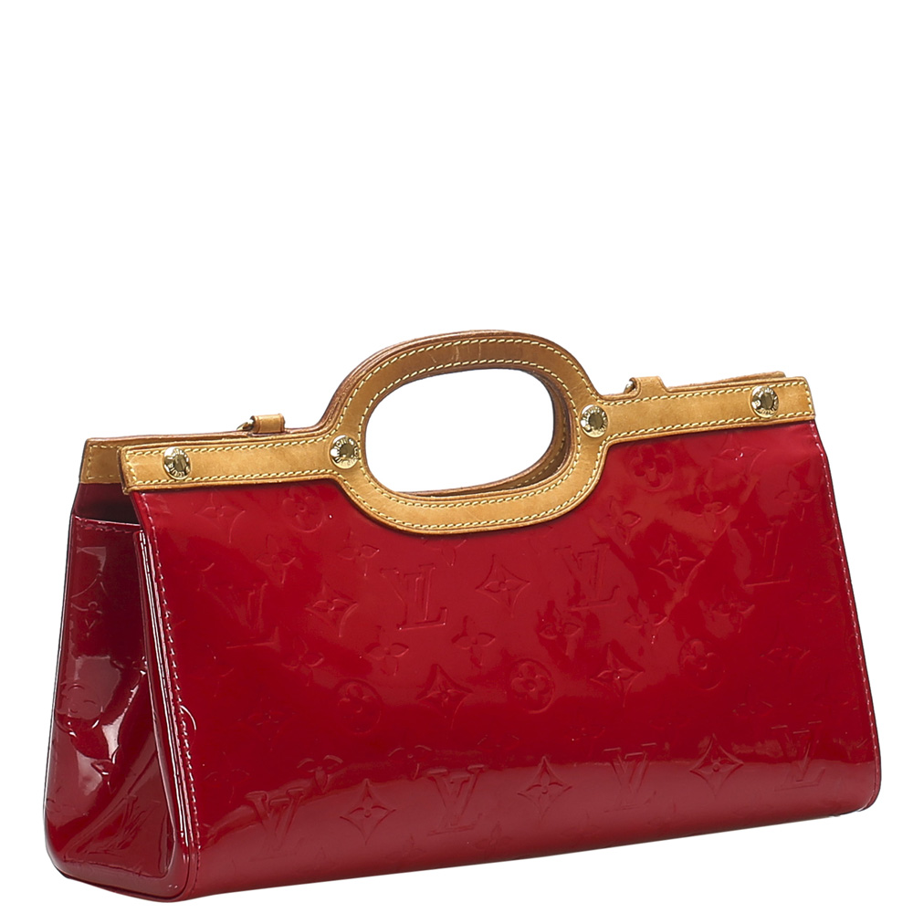 

Louis Vuitton Red Monogram Vernis Roxbury Drive Bag, Beige