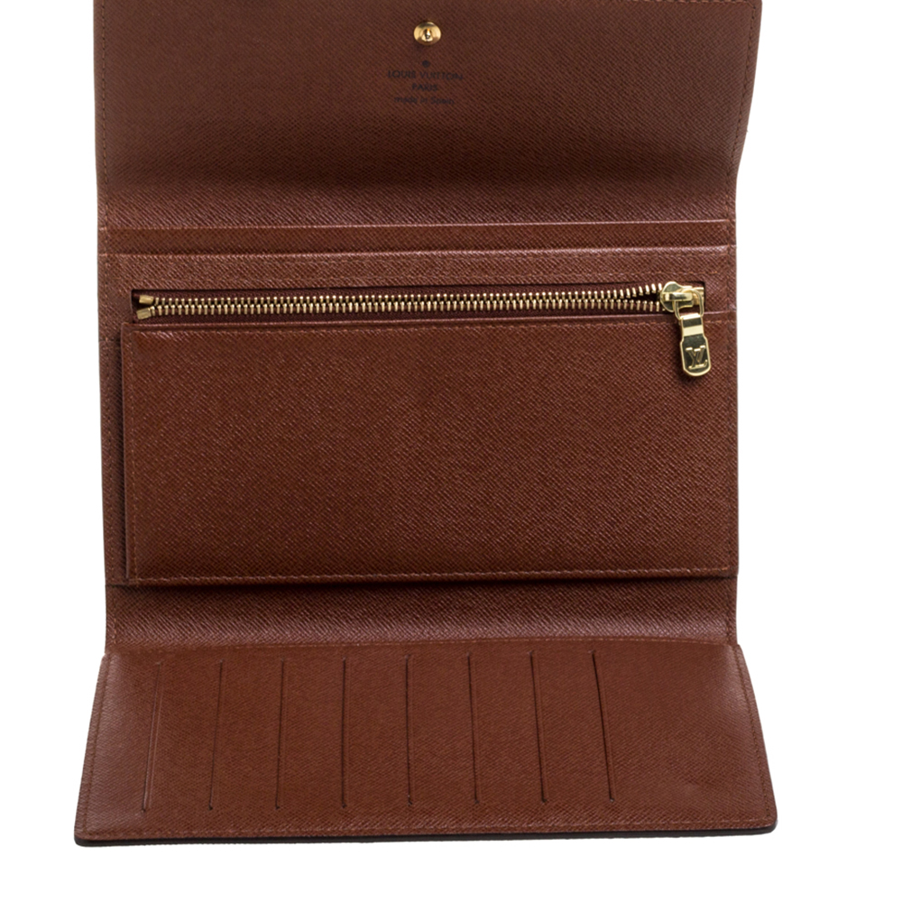 

Louis Vuitton Monogram International Tri-fold Wallet, Brown