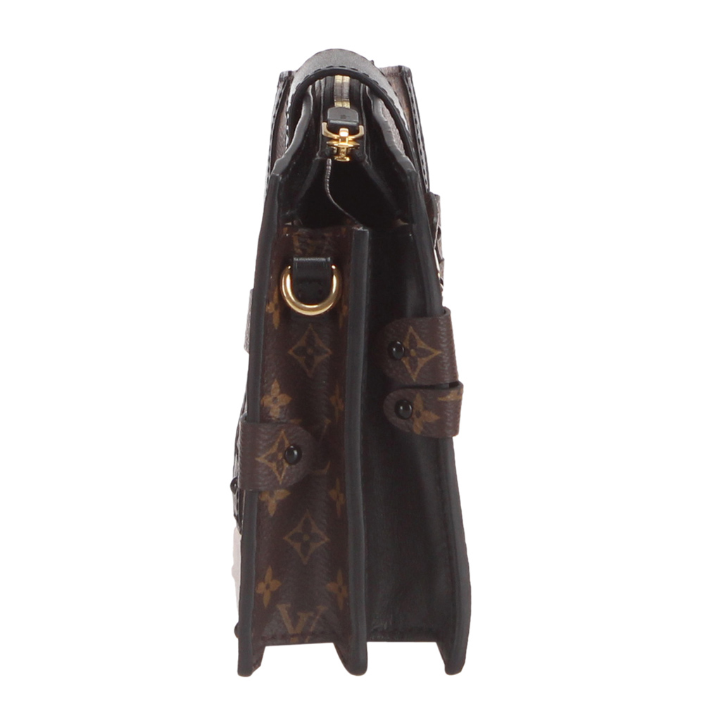

Louis Vuitton Brown Monogram Canvas Reverse Trunk Clutch on Strap Bag