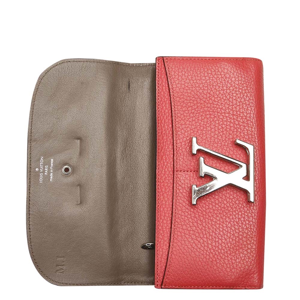 

Louis Vuitton Red Calf Leather Neo Vivienne Wallet