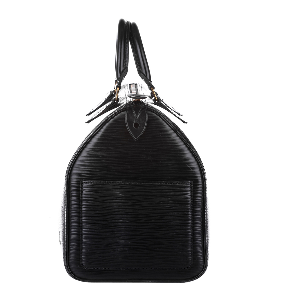 

Louis Vuitton Black Epi Leather Speedy 35 Bag