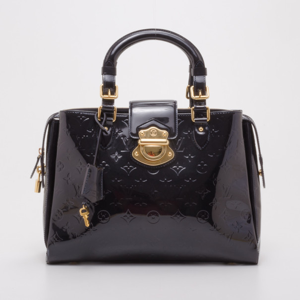 Pre Owned Louis Vuitton Navy Vernis Melrose Avenue 