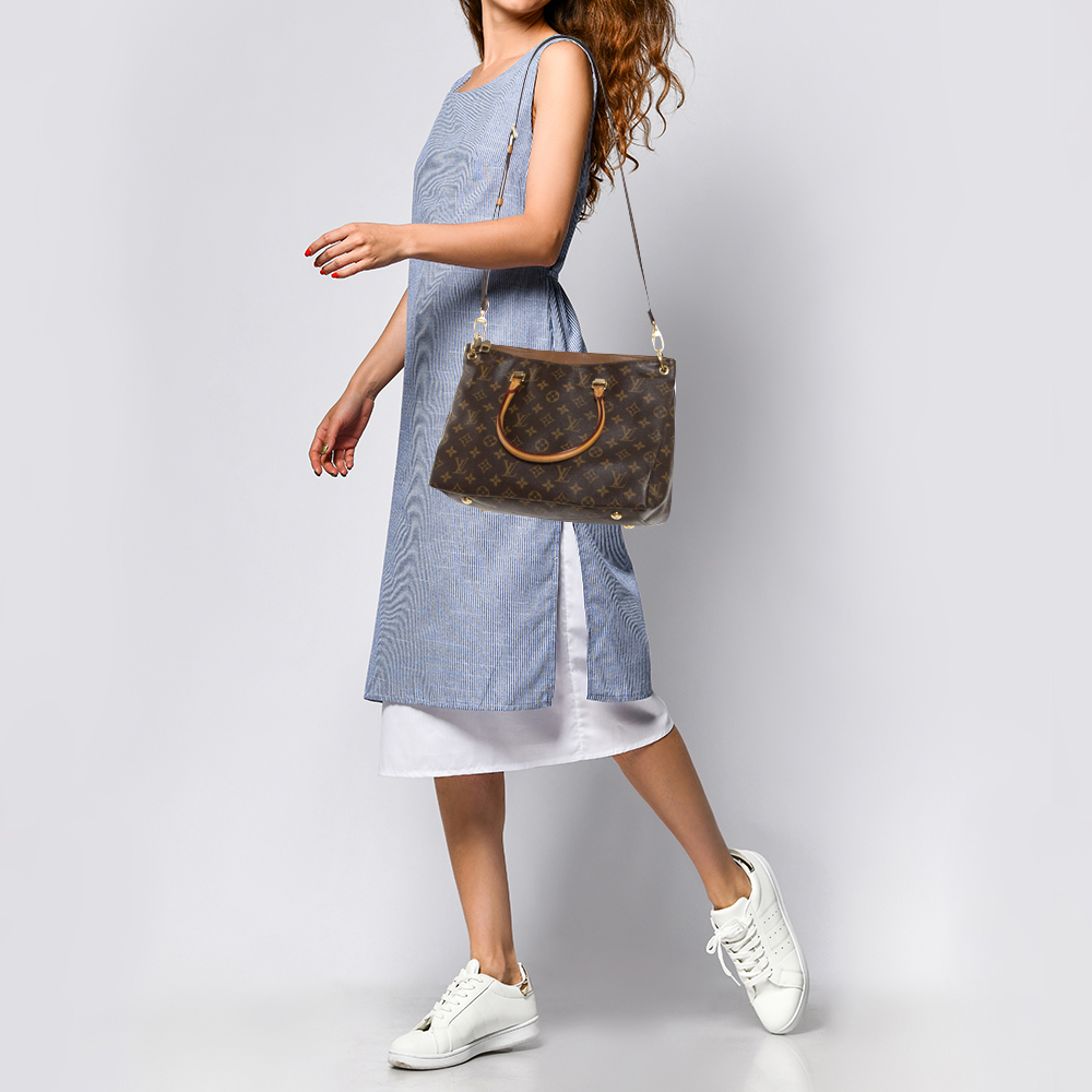 

Louis Vuitton Monogram Canvas Pallas MM Bag, Brown