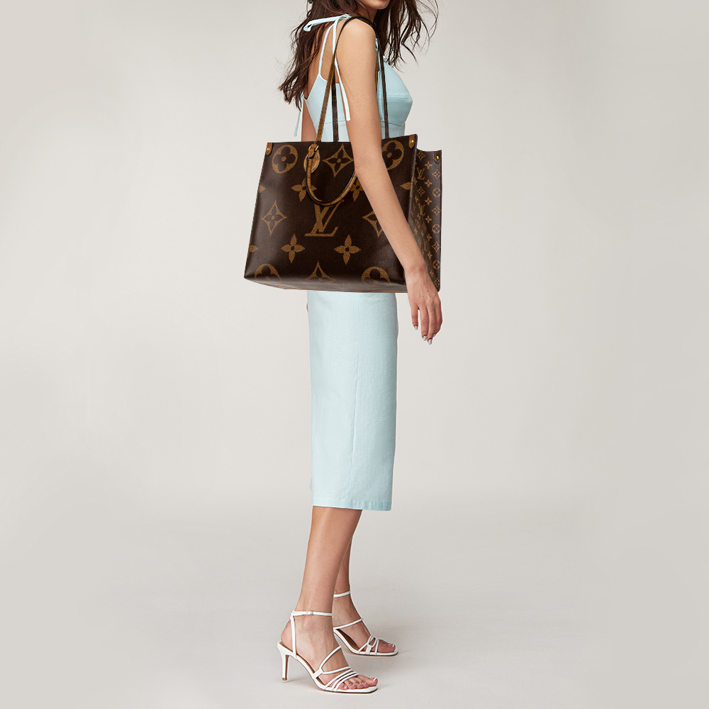 

Louis Vuitton Reverse Monogram Canvas Giant Onthego GM Bag, Brown
